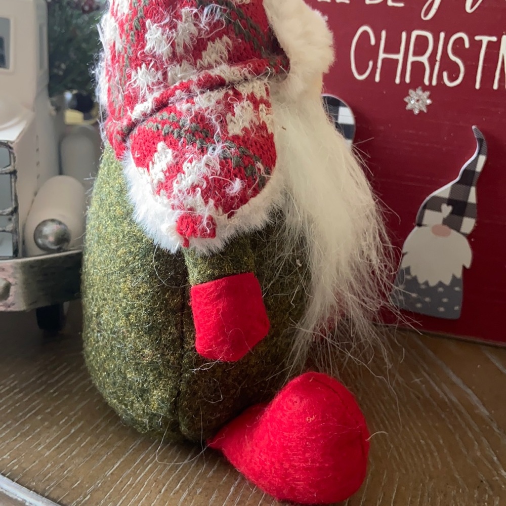 Modern Farmhouse Christmas Winter Holiday Faire Isle Sweater Chubby Gnome - Picture 6 of 9